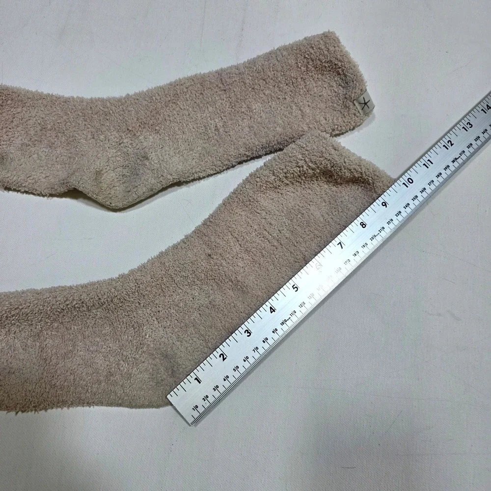 Barefoot Dreams Socks Womens OS Pink Fuzzy Malibu Collection Cozy Loungewear